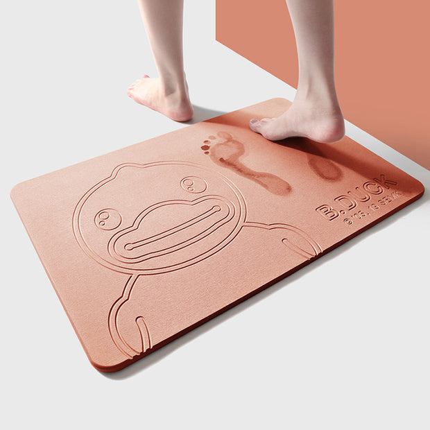 Diatom mud absorbent and quick-drying mat