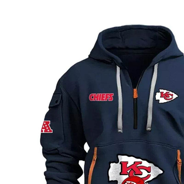 Men's Amazon Multi Pocket Zipper Hoodie - OFEBHS.PT