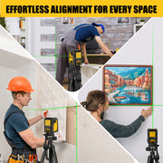 Laser Level, Green Cross Line Laser Lever, With Self-leveling, Manual, Pulse Mode, Lazer Level Tool For Picture Hanging, Tiling, Includes 360 Degree Magnetic Base & Battery