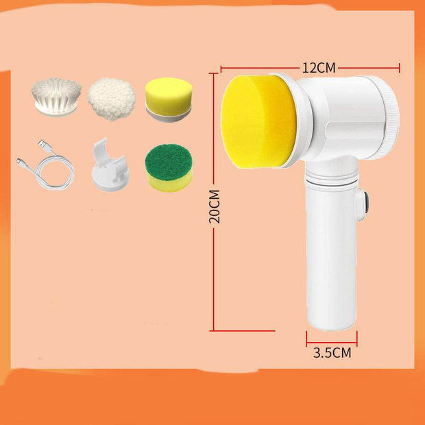 Kitchen Supplies Multifunctional Brush Electric Scrubber Rechargeable Dishwashing Brush Automatic Range Hood Stove - OFEBHS.PT