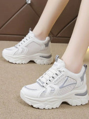 Mesh Lace Up Platform Sneakers - OFEBHS.PT