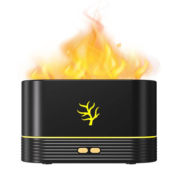 Flame Aroma Diffuser Air Humidifier Ultrasonic Cool Mist Maker Fogger Led Essential Oil Flame Lamp Difusor - OFEBHS.PT