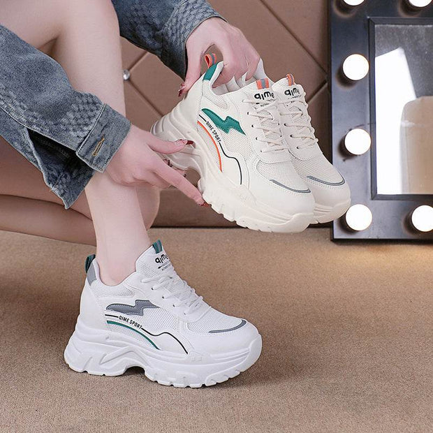 Height Increasing Insole Breathable White Shoes - OFEBHS.PT