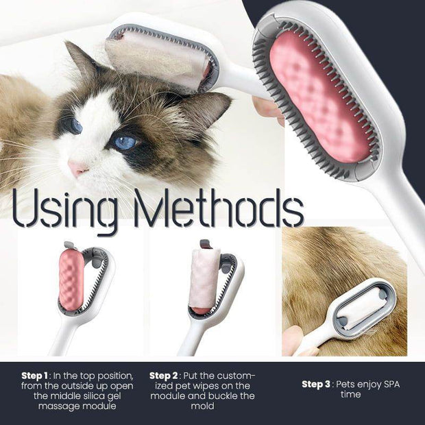 Hair Removal Comb With Disposable Wipes Sticker Cat - OFEBHS.PT