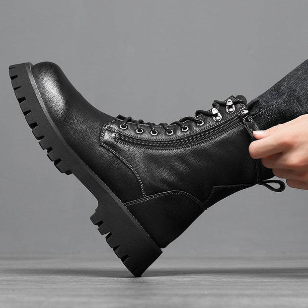 Worker Boot High Top British Style Thick Bottom Fleece-lined - OFEBHS.PT