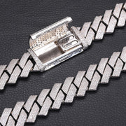 Men's Hip Hop Long Button Head Zircon Diamond Cuban Necklace