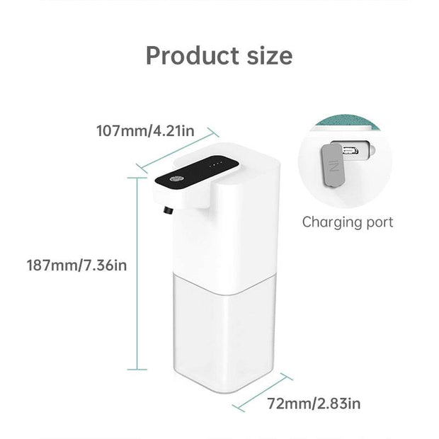 Infrared - Sensing USB - Rechargeable Foam Hand Sanitizer Dispenser for Home Bathrooms - OFEBHS.PT