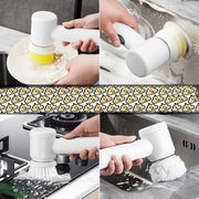 Kitchen Supplies Multifunctional Brush Electric Scrubber Rechargeable Dishwashing Brush Automatic Range Hood Stove - OFEBHS.PT