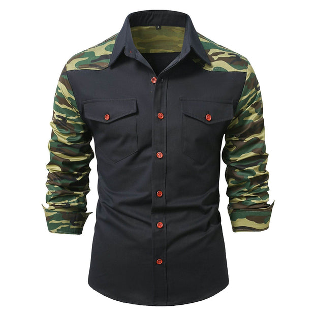 New Men's Army Outdoor Camouflage Long Sleeve Shirt - OFEBHS.PT