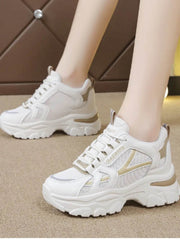 Mesh Lace Up Platform Sneakers - OFEBHS.PT