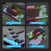 Gaming Keyboard Colorful LED Backlight Office Keyboard for Desktop Typing PC - OFEBHS.PT