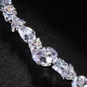 Simple necklace earring set bride's wedding jewelry set fashionable and versatile accessories - OFEBHS.PT