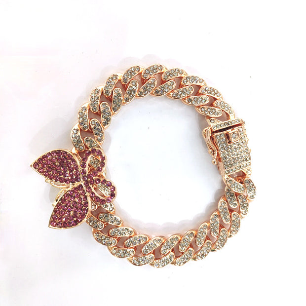 Women's Fashion Butterfly Cuban Necklace