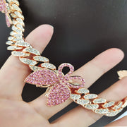 Women's Fashion Butterfly Cuban Necklace