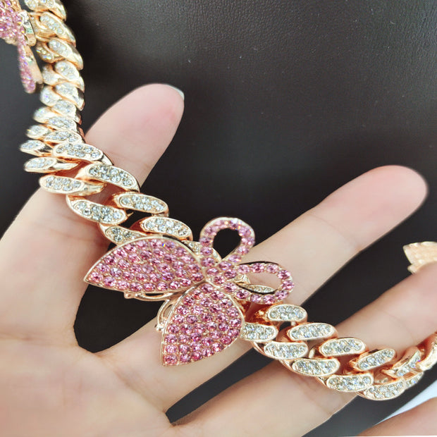Women's Fashion Butterfly Cuban Necklace