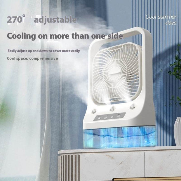 Household Cooling Fan Usb Rechargeable Head Adjustable Air Cooling Water Cooled Air Conditioning Tank Low Noise Air Cooler Fans - OFEBHS.PT