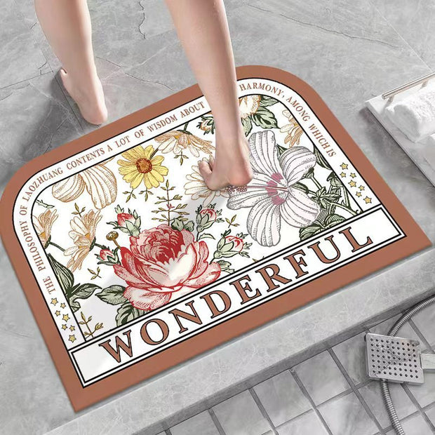 Diatom Oil Bathroom Mat Water-absorbing Quick-drying Non-slip Mat