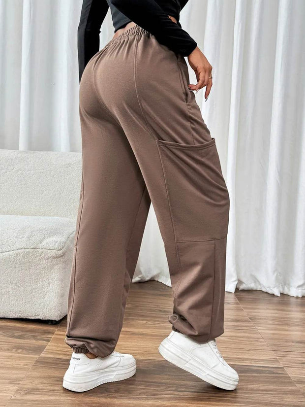 Tied Joggers with Pockets - OFEBHS.PT