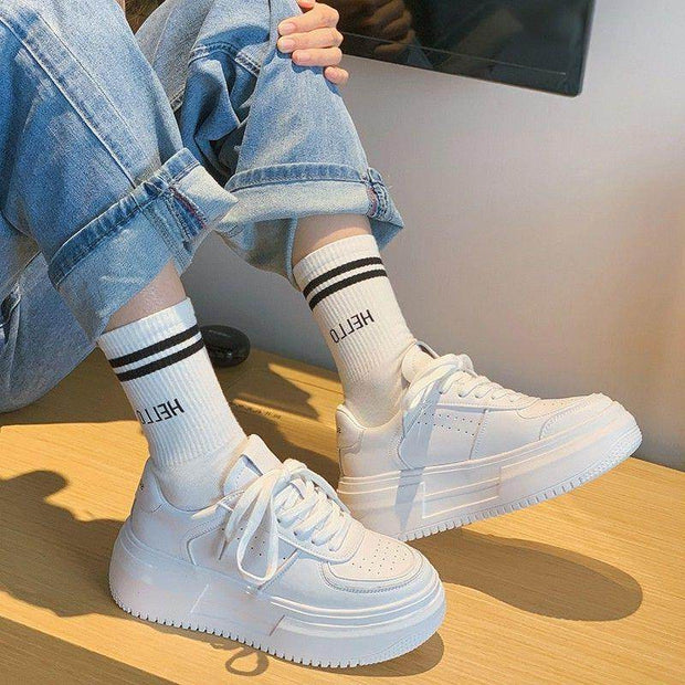 Lace Up Platform Sneakers - OFEBHS.PT