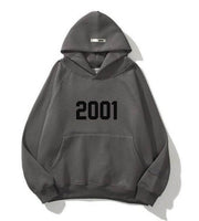 New style shoulder sleeves, double-layer hat, double line trendy brand hoodie, high street loose and plush 2001 word hoodie for men Women's Hoodie - OFEBHS.PT