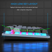 Gaming Keyboard Colorful LED Backlight Office Keyboard for Desktop Typing PC - OFEBHS.PT