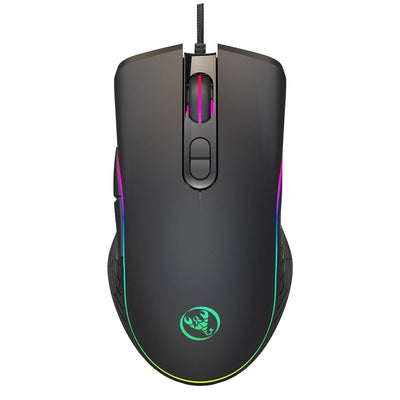 Wired gaming mechanical mouse glowing RGB PUBG e-sports computer laptop USB mouse - OFEBHS.PT