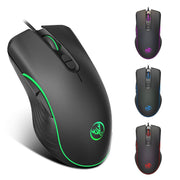 Wired gaming mechanical mouse glowing RGB PUBG e-sports computer laptop USB mouse - OFEBHS.PT