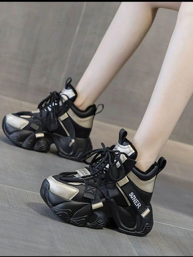 Chunky Platform Lace Up Sneakers - OFEBHS.PT