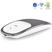 Aluminum alloy dual-mode wireless Bluetooth mouse rechargeable silent infinite computer accessories - OFEBHS.PT