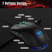 Esports Colorful Luminous Wired Mouse USB Laptop CF LOL Gaming Mouse - OFEBHS.PT