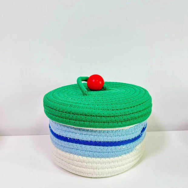 Home Cotton Weaving Storage Basket Ins Wind Vegetable Toy Storage Basket Living Room Miscellaneous Display Underwear Storage Basket - OFEBHS.PT