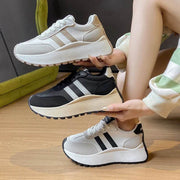 Side Striped Lace Up Platform Athletic Sneakers - OFEBHS.PT