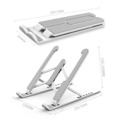 Universal Laptop Stand Adjustable Notebook Holder for Macbook Non-slip Foldable Cooling Base Bracket for Laptop/Tablet/phone - OFEBHS.PT