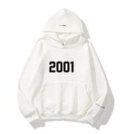New style shoulder sleeves, double-layer hat, double line trendy brand hoodie, high street loose and plush 2001 word hoodie for men Women's Hoodie - OFEBHS.PT