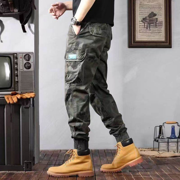 Camouflage Cargo Pants Men's Trousers With Pockets Fashion Casual Loose Tapered Pants - OFEBHS.PT