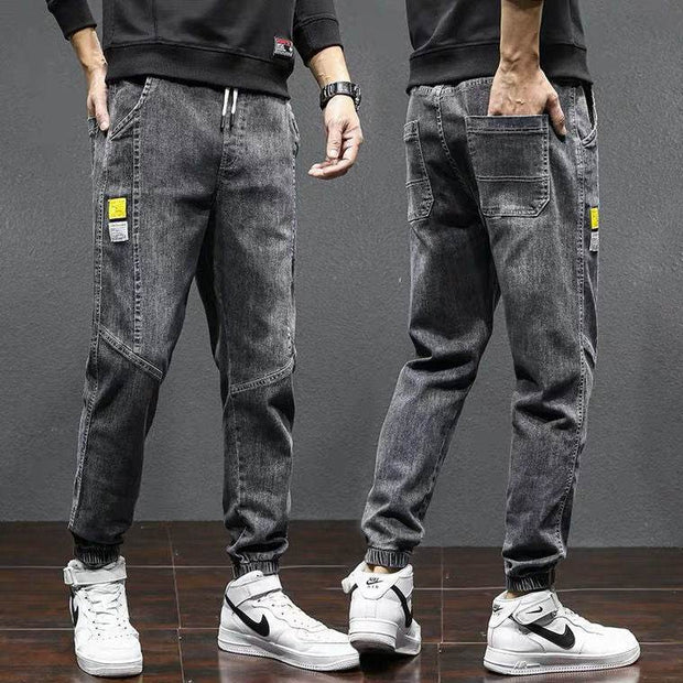 Ankle-tied Jeans Men's Loose Cargo Harlan Cropped Leisure - OFEBHS.PT