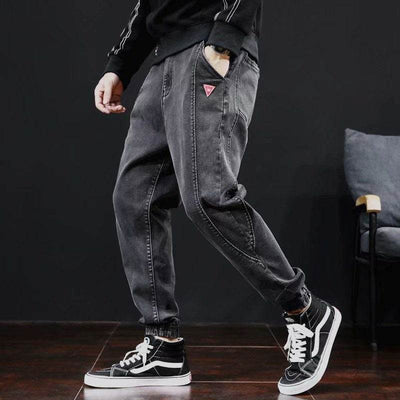 Ankle-tied Jeans Men's Loose Cargo Harlan Cropped Leisure - OFEBHS.PT