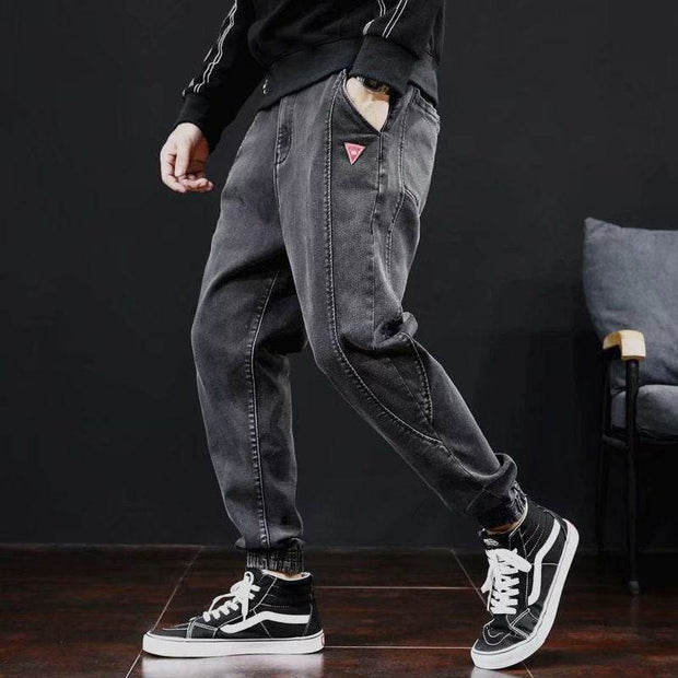 Ankle-tied Jeans Men's Loose Cargo Harlan Cropped Leisure - OFEBHS.PT