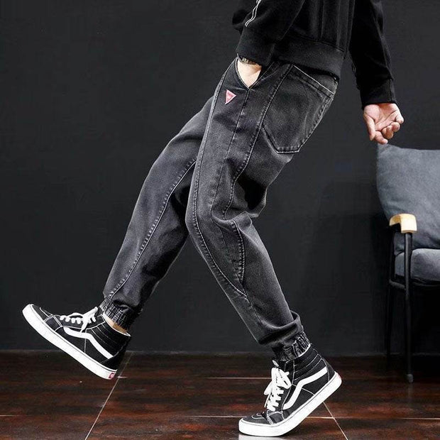 Ankle-tied Jeans Men's Loose Cargo Harlan Cropped Leisure - OFEBHS.PT