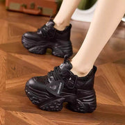 Fashionable All-matching Platform Mesh Surface Sports Casual Shoes Super Thick Sole Height Increasing - OFEBHS.PT