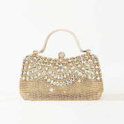 Rhinestone Tassel Portable Chain Box Dinner Bag Women - OFEBHS.PT