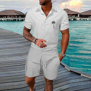 Gradient 3D Printing Outdoor Short-sleeved Shorts 2-piece Set - OFEBHS.PT