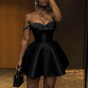 New Elegant Sequin Stitching Bandeau Sling Dress - OFEBHS.PT