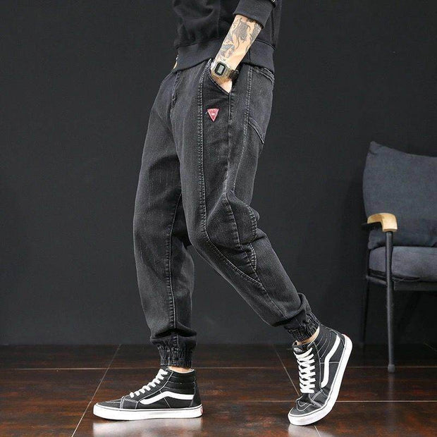 Ankle-tied Jeans Men's Loose Cargo Harlan Cropped Leisure - OFEBHS.PT