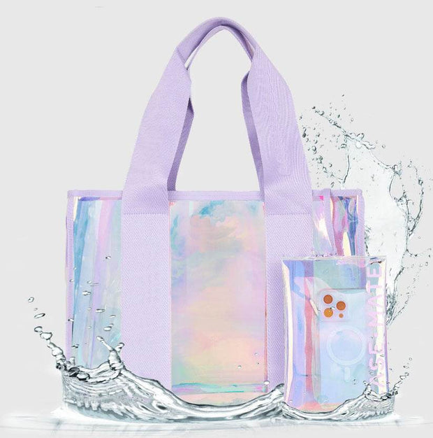 Iridescent Transparent Thickened Women'sBeach Bags - OFEBHS.PT