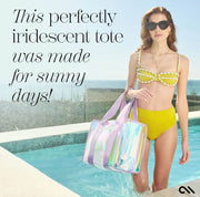 Iridescent Transparent Thickened Women'sBeach Bags - OFEBHS.PT
