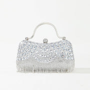 Rhinestone Tassel Portable Chain Box Dinner Bag Women - OFEBHS.PT