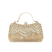 Rhinestone Tassel Portable Chain Box Dinner Bag Women - OFEBHS.PT