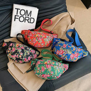 Women's Big Flower Western Style All-matching Waist Bag - OFEBHS.PT