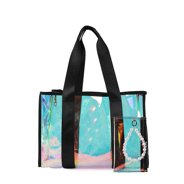 Iridescent Transparent Thickened Women'sBeach Bags - OFEBHS.PT